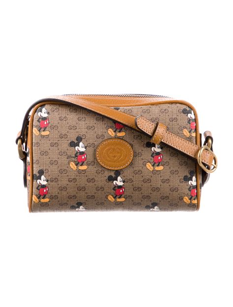 gucci mickey slides black|Gucci mickey mouse crossbody bags.